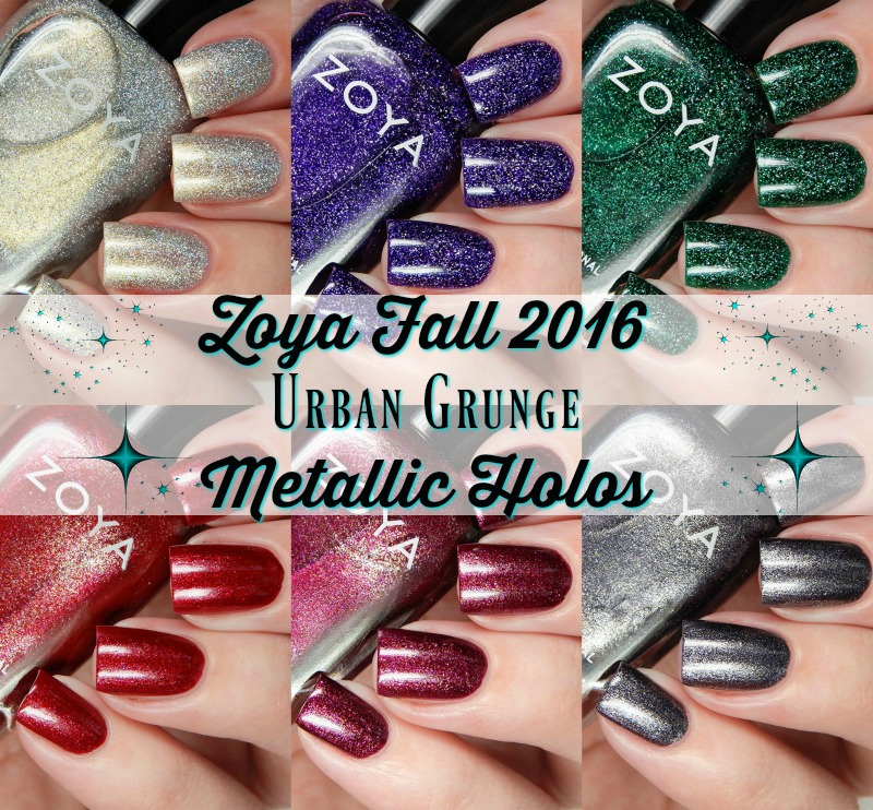 Zoya Fall 2016 Urban Grunge Metallic Holos Collection Swatch & Review